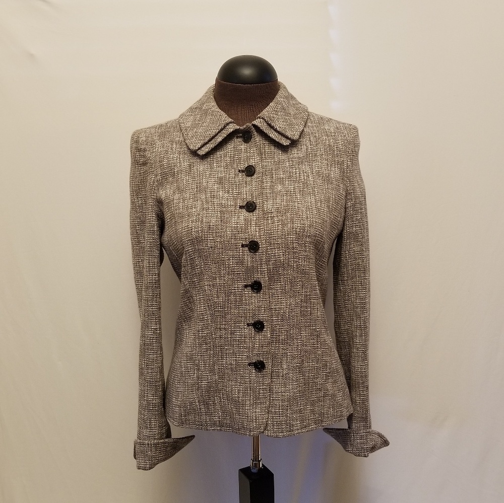 Ellen Tracy Tailored Tweed Blazer Size 2